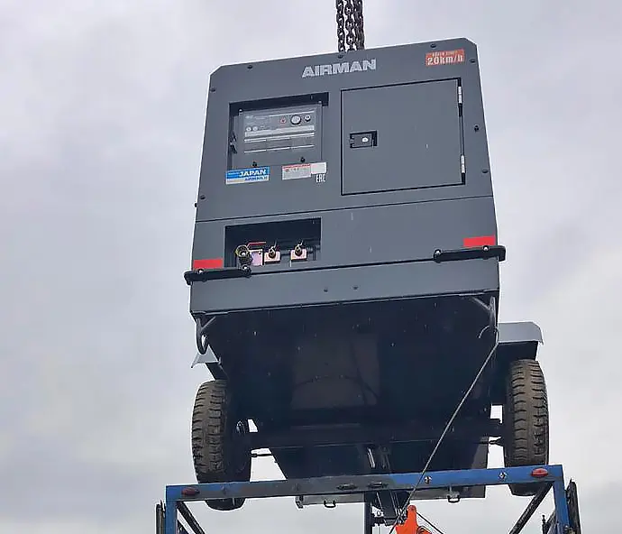 Three Airman compressors on a chassis to the Chechen Republic