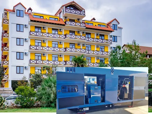 SDMO 320 kW encased diesel generator for Apsara hotel in Abkhazia