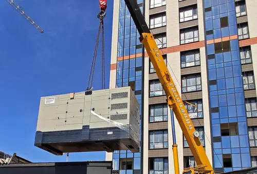 Two 250 kW Scania encased DGs for a residential complex on alluvium on Vasilyevsky Island in Petersburg