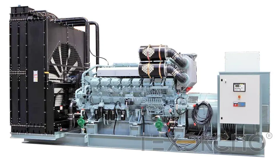 High-voltage diesel genset with a capacity of 1500 kW powered by Mitsubishi engine
