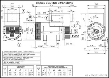  Высоковольтный альтернатор 10-10,5-11 кВ: ECO46HV 4 A, pitch 5/6 (1500 - 3000 кВА) – фото 1 из 12
