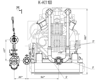 Demounting a 34 tons diesel genset and installing new 1 MW diesel gensets for MRSK Severo-Zapada (Rosseti) – чертеж из проектной документации 27 из 35