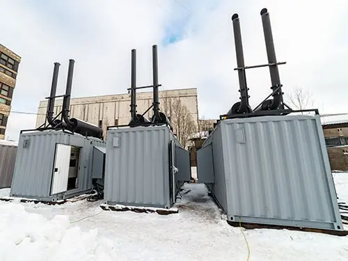3600 kW diesel genset complex (1200 kW 3 pcs.) for a DPC of the largest Russian interoperator Internet traffic exchange company MMTS-9