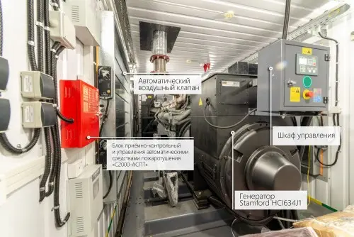 818 kW containerized diesel genset with a British Perkins engine and a Stamford generator for PLAZMA shopping and entertainment center in Murmansk – фото 18 из 70