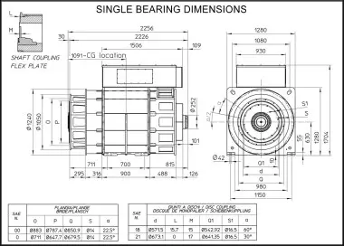  Высоковольтный альтернатор 6,3-6,6 кВ: ECO49MV 4 A, pitch 5/6 (2620 - 6108 кВА) – фото 3 из 14