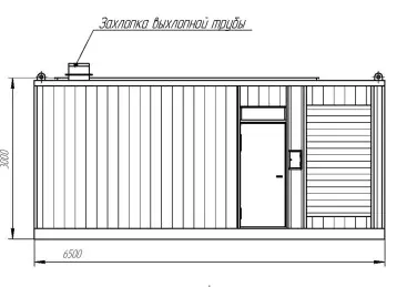 Engineering and manufacturing a 1 MW DG for Prokshino multi-purpose complex in Moscow (А101 developer) – чертеж из проектной документации 3 из 4