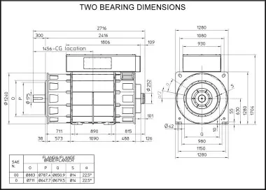  Высоковольтный альтернатор 6,3-6,6 кВ: ECO49MV 4 A, pitch 5/6 (2620 - 6108 кВА) – фото 8 из 14