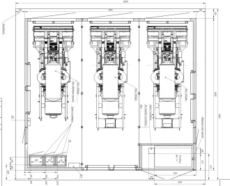 Autonomous generating center (AGC) consisting of three diesel generators with a total capacity of 3600 kW for the Wildberries warehouse complex – чертеж из проектной документации 1 из 11