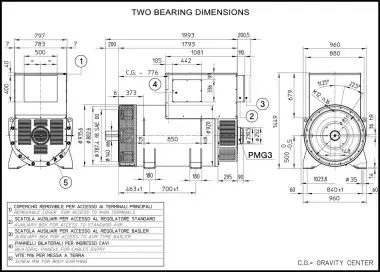  Высоковольтный альтернатор 6,3-6,6 кВ: ECO46MV 4 A, pitch 5/6 (1620 - 3240 кВА) – фото 2 из 12