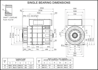  Высоковольтный альтернатор 6,3-6,6 кВ: ECO49MV 4 A, pitch 5/6 (2620 - 6108 кВА) – фото 9 из 14