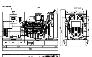 Doosan 420 and 600 kW DG for a mine at the Karakanskoe field in Kuzbass – чертеж из проектной документации 10 из 11