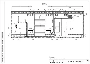 Supply of 1200 kW genset, UPS , start-up and shakedown for a construction company in the Moscow region  – чертеж из проектной документации 8 из 10