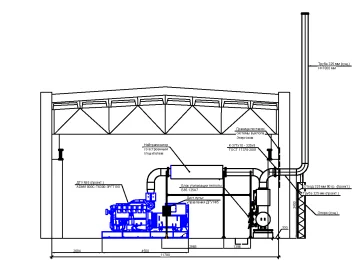 Demounting a 34 tons diesel genset and installing new 1 MW diesel gensets for MRSK Severo-Zapada (Rosseti) – чертеж из проектной документации 35 из 35