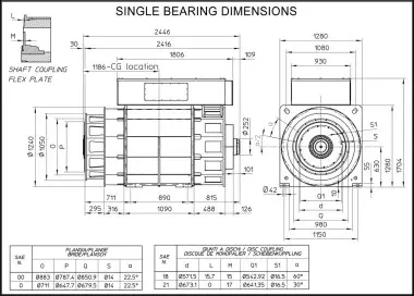  Высоковольтный альтернатор 6,3-6,6 кВ: ECO49MV 4 A, pitch 5/6 (2620 - 6108 кВА) – фото 7 из 14