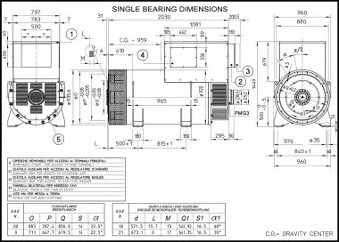  Высоковольтный альтернатор 10-10,5-11 кВ: ECO46HV 4 A, pitch 5/6 (1500 - 3000 кВА) – фото 7 из 12