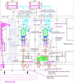 Demounting a 34 tons diesel genset and installing new 1 MW diesel gensets for MRSK Severo-Zapada (Rosseti) – чертеж из проектной документации 4 из 35