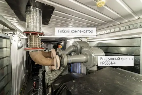 818 kW containerized diesel genset with a British Perkins engine and a Stamford generator for PLAZMA shopping and entertainment center in Murmansk – фото 20 из 70