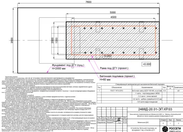 Demounting a 34 tons diesel genset and installing new 1 MW diesel gensets for MRSK Severo-Zapada (Rosseti) – чертеж из проектной документации 7 из 35