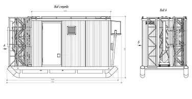 Mobile skidded communications complex for Gazprom PJSC – чертеж из проектной документации 1 из 5