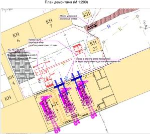 Demounting a 34 tons diesel genset and installing new 1 MW diesel gensets for MRSK Severo-Zapada (Rosseti) – чертеж из проектной документации 2 из 35