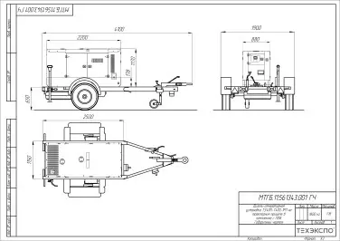 Delivery of three mobile DGS with a total capacity of 200 kW, Sergiev Posad – чертеж из проектной документации 2 из 3