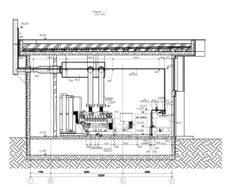 Six 8,8 MW DGs as part of a power center at Mriya Resort & SPA – чертеж из проектной документации 3 из 5