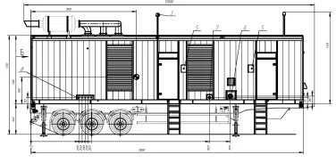 Two mobile alternative diesel gensets 4 MW for Ruppur APP in Bangladesh – чертеж из проектной документации 4 из 12