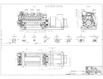 2547 kW containerized German MTU diesel genset for the NOVATEK gas company – чертеж из проектной документации 4 из 11