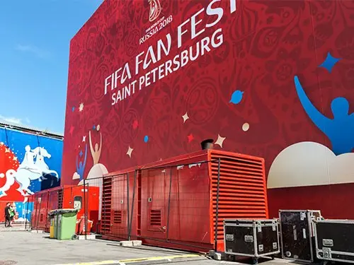 2 MW electric power for FIFA Fan Fest 2018 fan park in Saint Petersburg