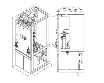 1 MW diesel genset with a voltage of 6,3 kV for a Goznak JSC branch in Saint Petersburg – чертеж из проектной документации 3 из 7