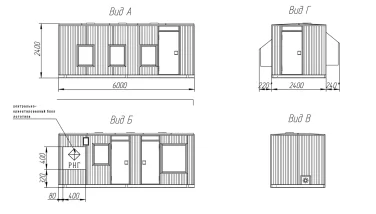 Three diesel generator sets in parallel for an oil field in Yakutia – чертеж из проектной документации 2 из 6