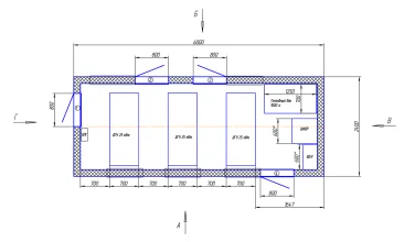 Three diesel generator sets in parallel for an oil field in Yakutia – чертеж из проектной документации 1 из 6