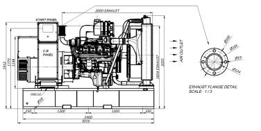 Doosan 420 and 600 kW DG for a mine at the Karakanskoe field in Kuzbass – чертеж из проектной документации 7 из 11