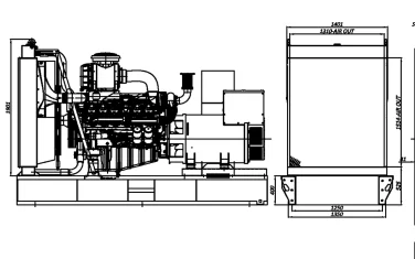 Doosan 420 and 600 kW DG for a mine at the Karakanskoe field in Kuzbass – чертеж из проектной документации 9 из 11
