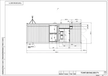 Supply of 1200 kW genset, UPS , start-up and shakedown for a construction company in the Moscow region  – чертеж из проектной документации 2 из 10