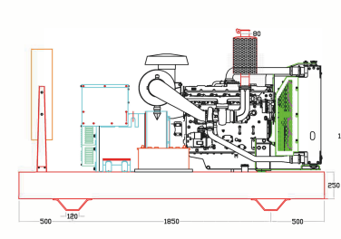 640 kW DG Cummins for a hoisting crane to Murmansk – чертеж из проектной документации 6 из 10