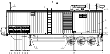 Two mobile alternative diesel gensets 4 MW for Ruppur APP in Bangladesh – чертеж из проектной документации 3 из 12