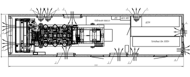 Two mobile alternative diesel gensets 4 MW for Ruppur APP in Bangladesh – чертеж из проектной документации 10 из 12