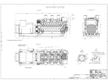 2547 kW containerized German MTU diesel genset for the NOVATEK gas company – чертеж из проектной документации 3 из 11