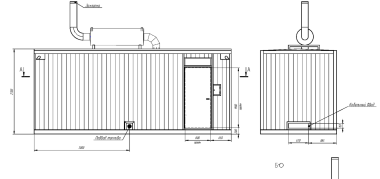 Контейнер для ДГУ Cummins 640 кВт для погрузочного крана в Мурманске – фото 10 из 10