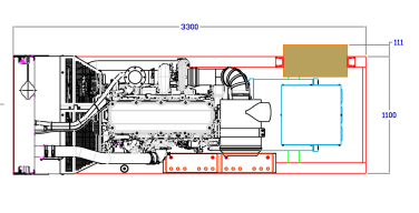 320 kW Green Power GP440A/P-N diesel generator for Scientific Research Institute of Human Hygiene, Occupational Pathology and Ecology – чертеж из проектной документации 1 из 5