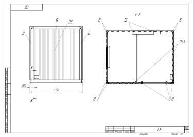 Generator set 60 kW powered by an Iveco engine for Magnit supermarket retail chain in Bryansk – чертеж из проектной документации 3 из 5