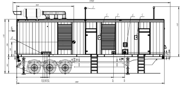Two mobile alternative diesel gensets 4 MW for Ruppur APP in Bangladesh – чертеж из проектной документации 4 из 12