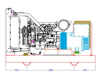 320 kW Green Power GP440A/P-N diesel generator for Scientific Research Institute of Human Hygiene, Occupational Pathology and Ecology – чертеж из проектной документации 2 из 5