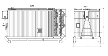 Mobile skidded communications complex for Gazprom PJSC – чертеж из проектной документации 2 из 5